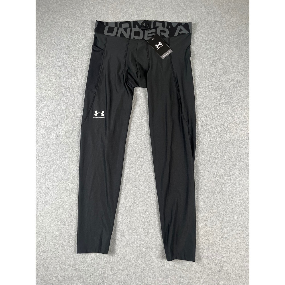 Under Armour Mens HeatGear Compression Leggings Black 1361586 XL NWT